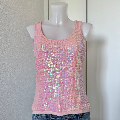 Pink Sequin Tank Top (M/L)