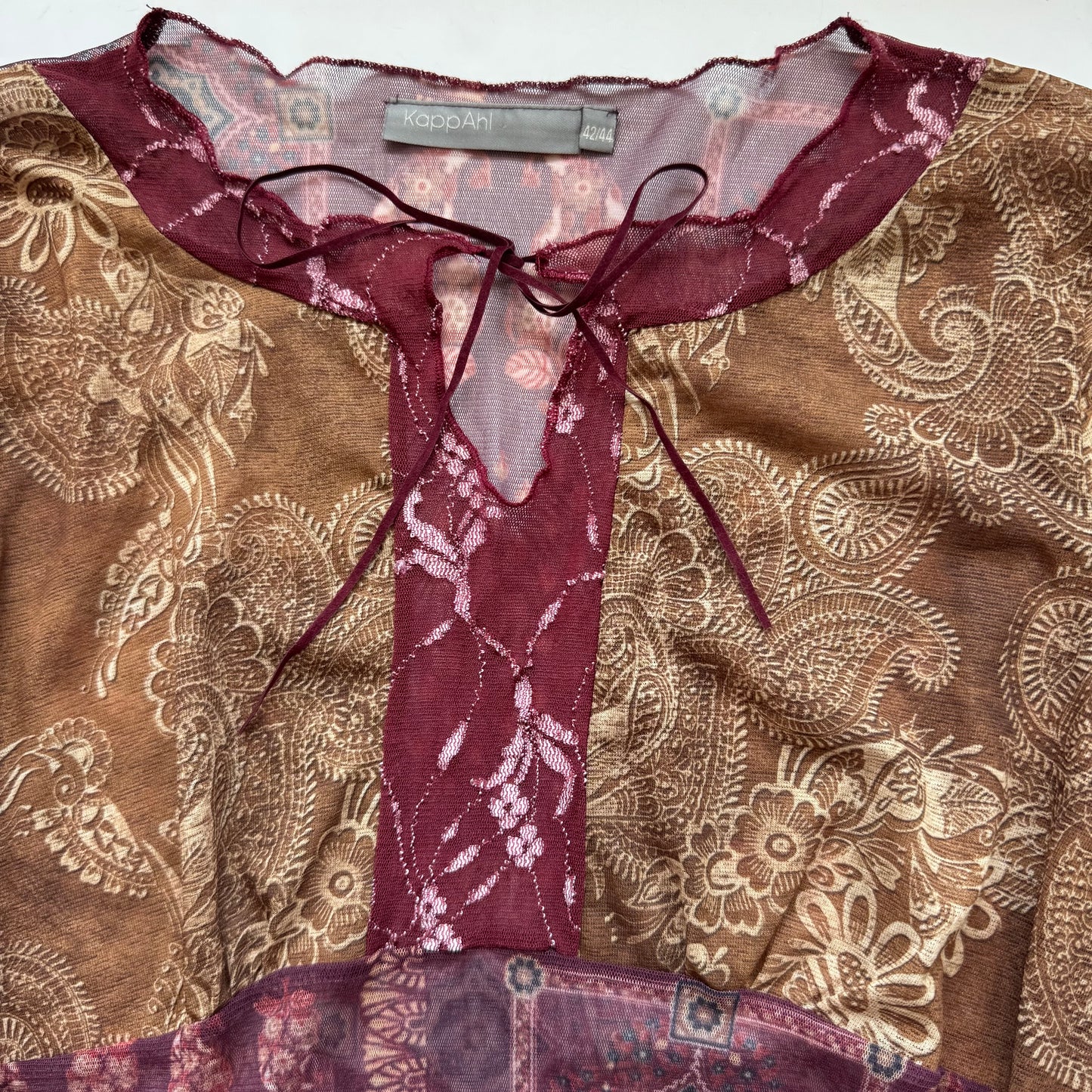 Vintage Boho Printed Blouse (M)