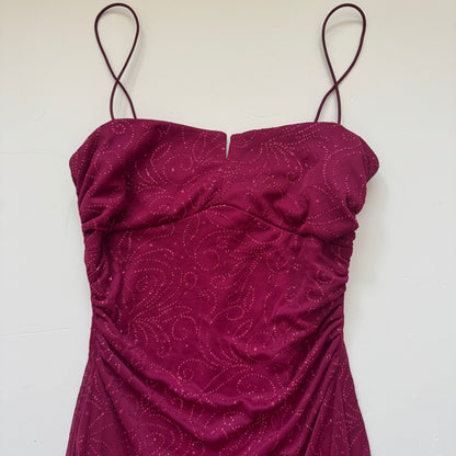 Vintage Pink Glittery Dress (XS)