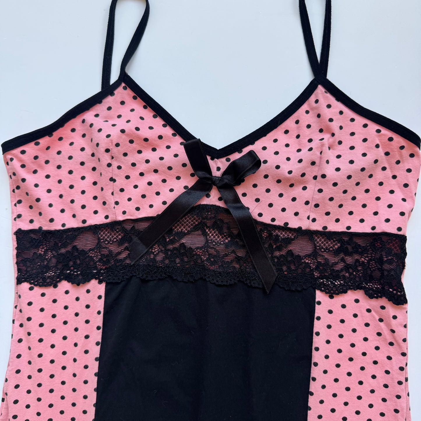 Pink Lace Coquette Babydoll Dress (S/M)
