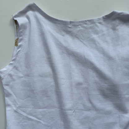 White Y2k Glitter Top (S)