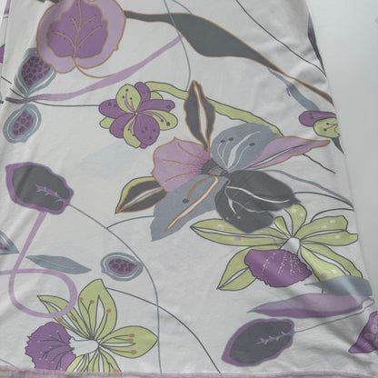 White Floral Vintage Dress (L)