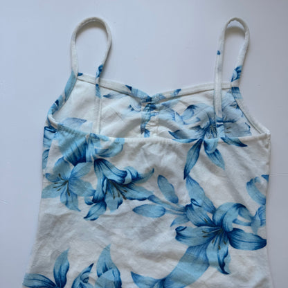 Blue Floral Y2K Cami Top (XS)