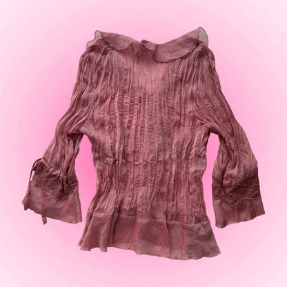 Pink Y2k longsleeve (L)