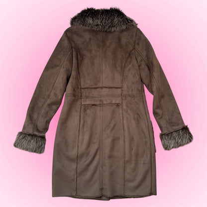 Vintage brown afghan coat (S)