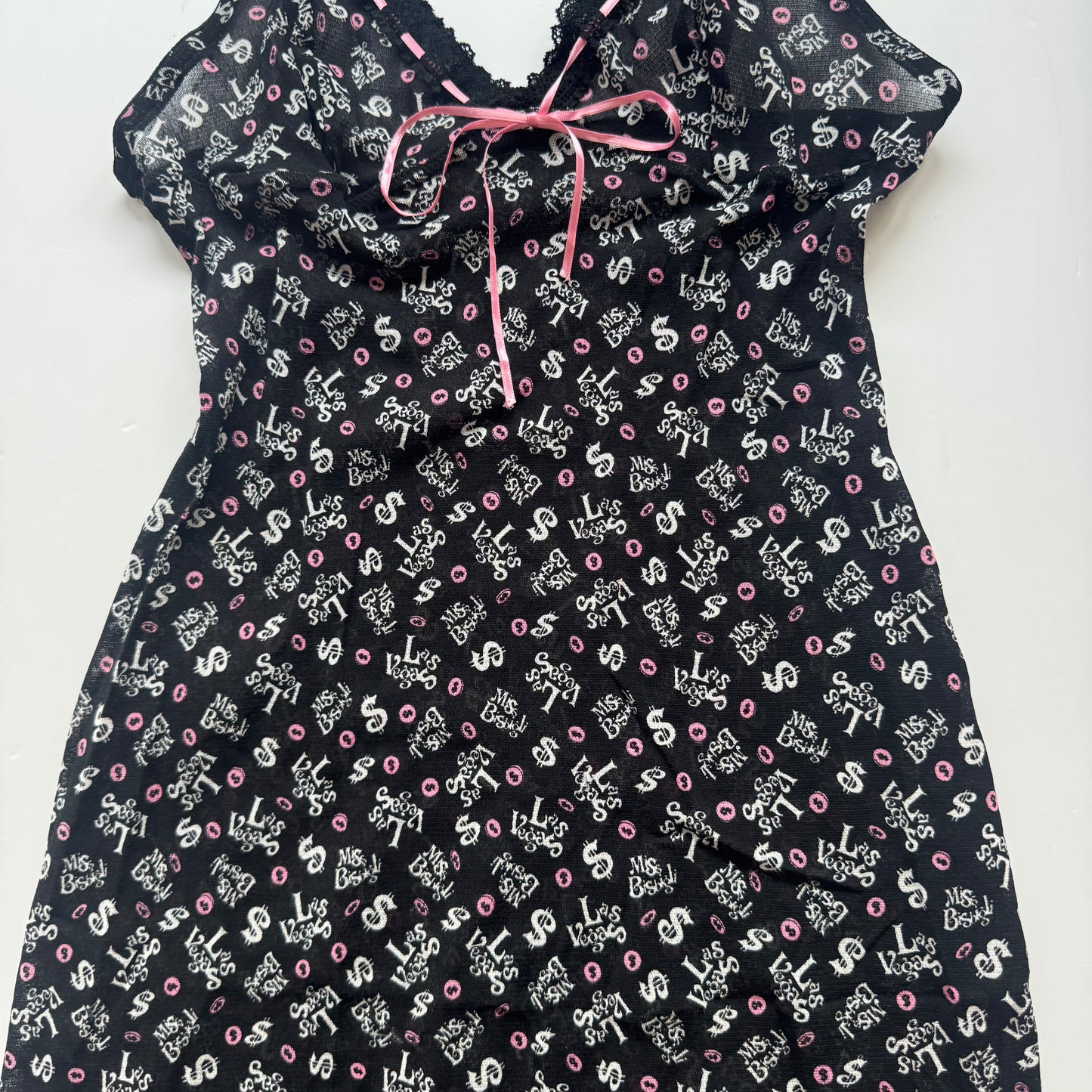 Black Y2k Mesh Dress (XS/S)
