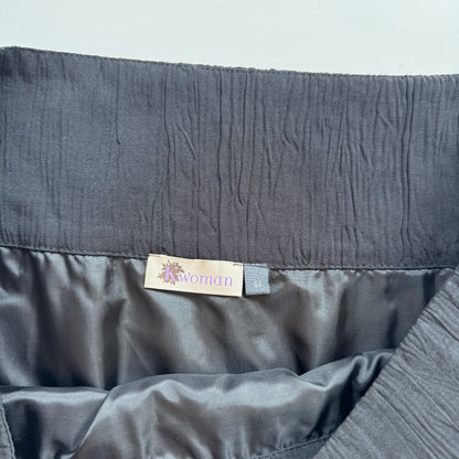 Black Layered Midi Skirt (L)