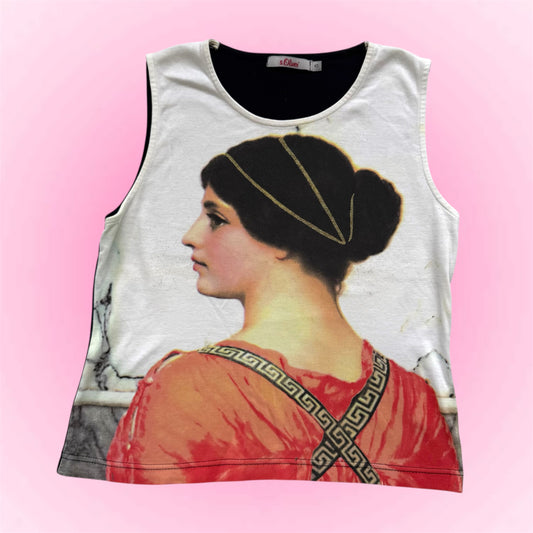 Unique sleeveless top (M)