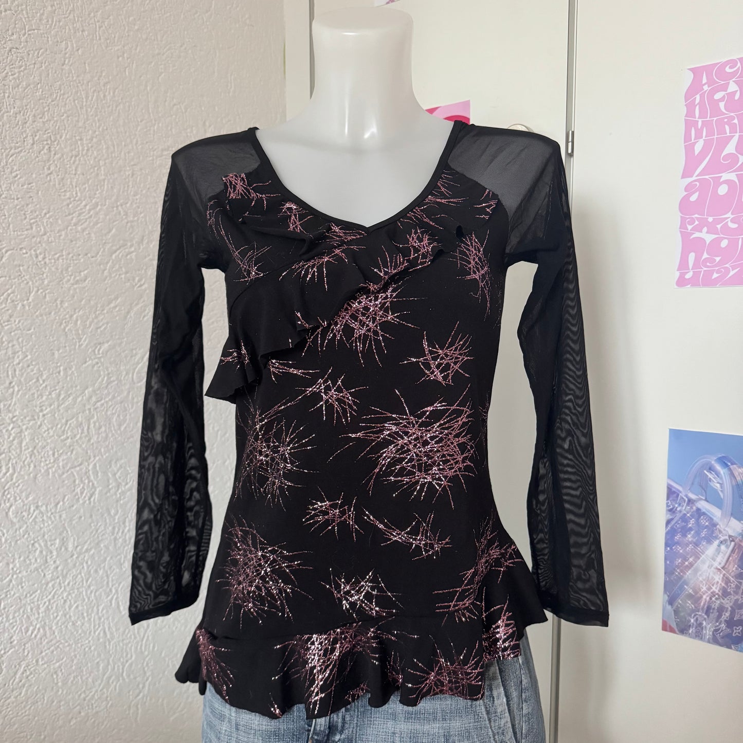 Glittery Y2k longsleeve (S)