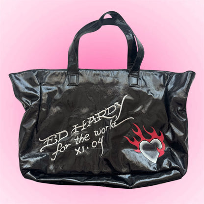 Ed Hardy Patent Tote Bag