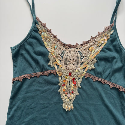Blue fairy sequin top (S)