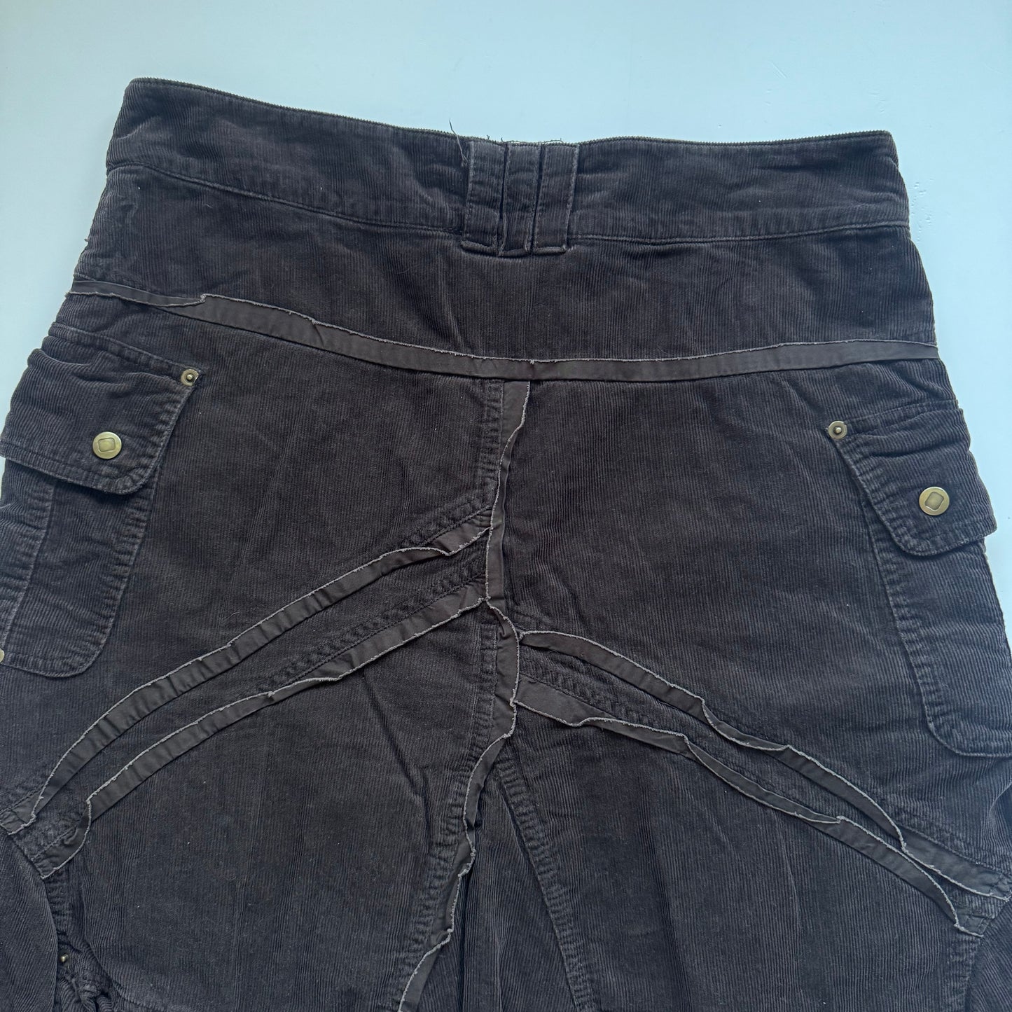 Black Cargo Midi Skirt (M)