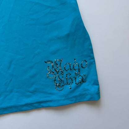 Blue Lace Y2K Tshirt (S)