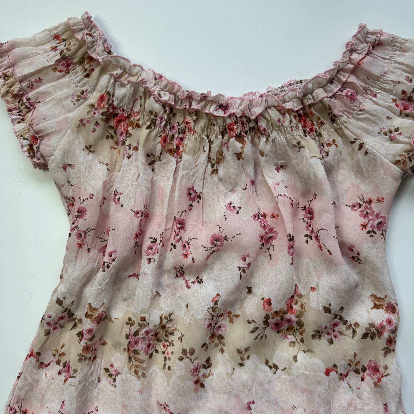 Romantic floral blouse (S)