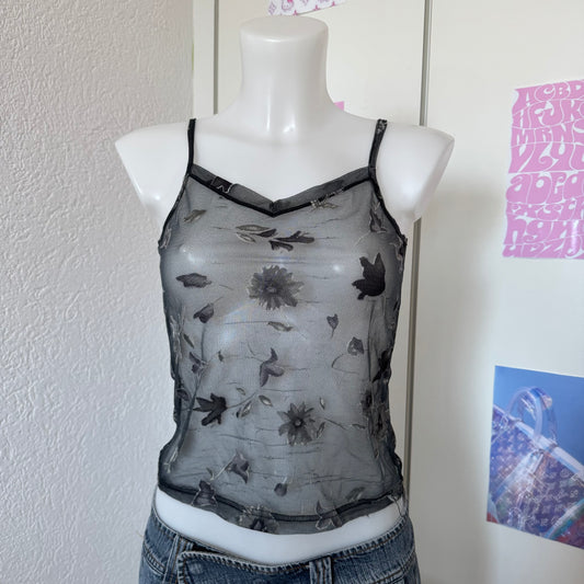 Grunge mesh flower top (M)
