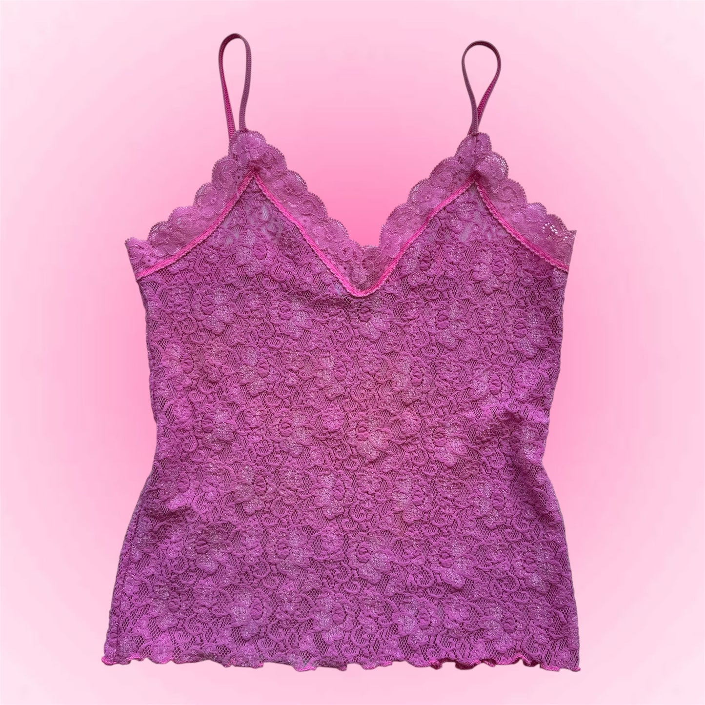 Pink lace Cami Top (S)