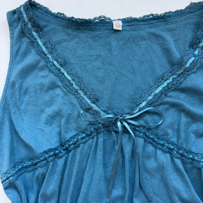 Blue Lace Babydoll Top (M)