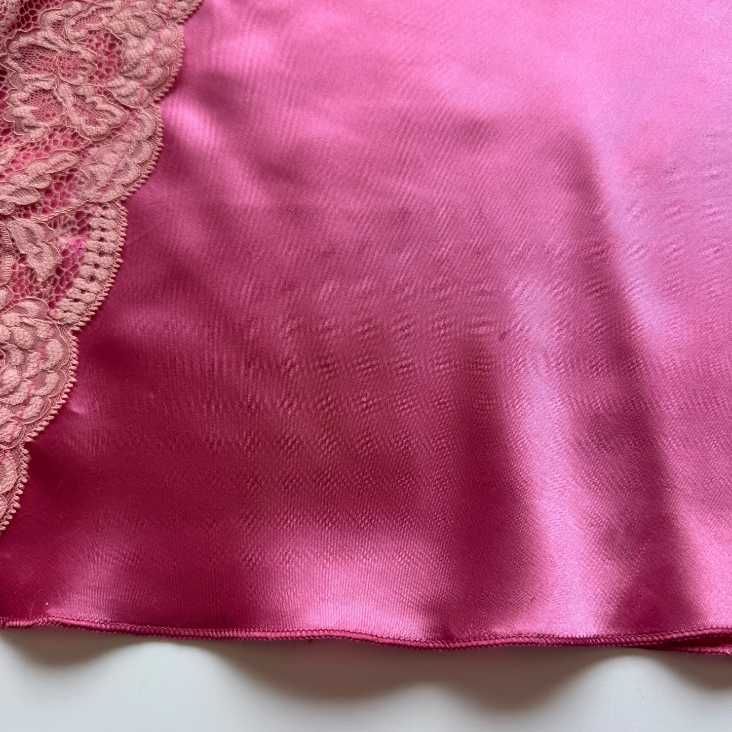 Pink Satin Lace Y2K Cami (M)
