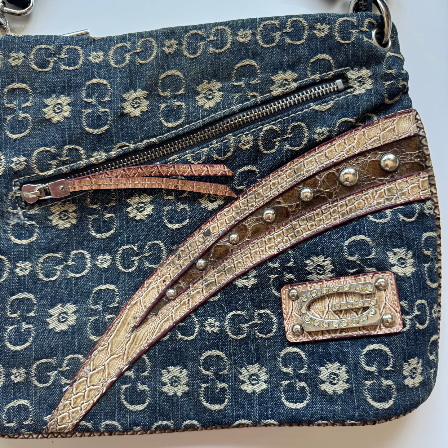 Denim Crossbody Bag