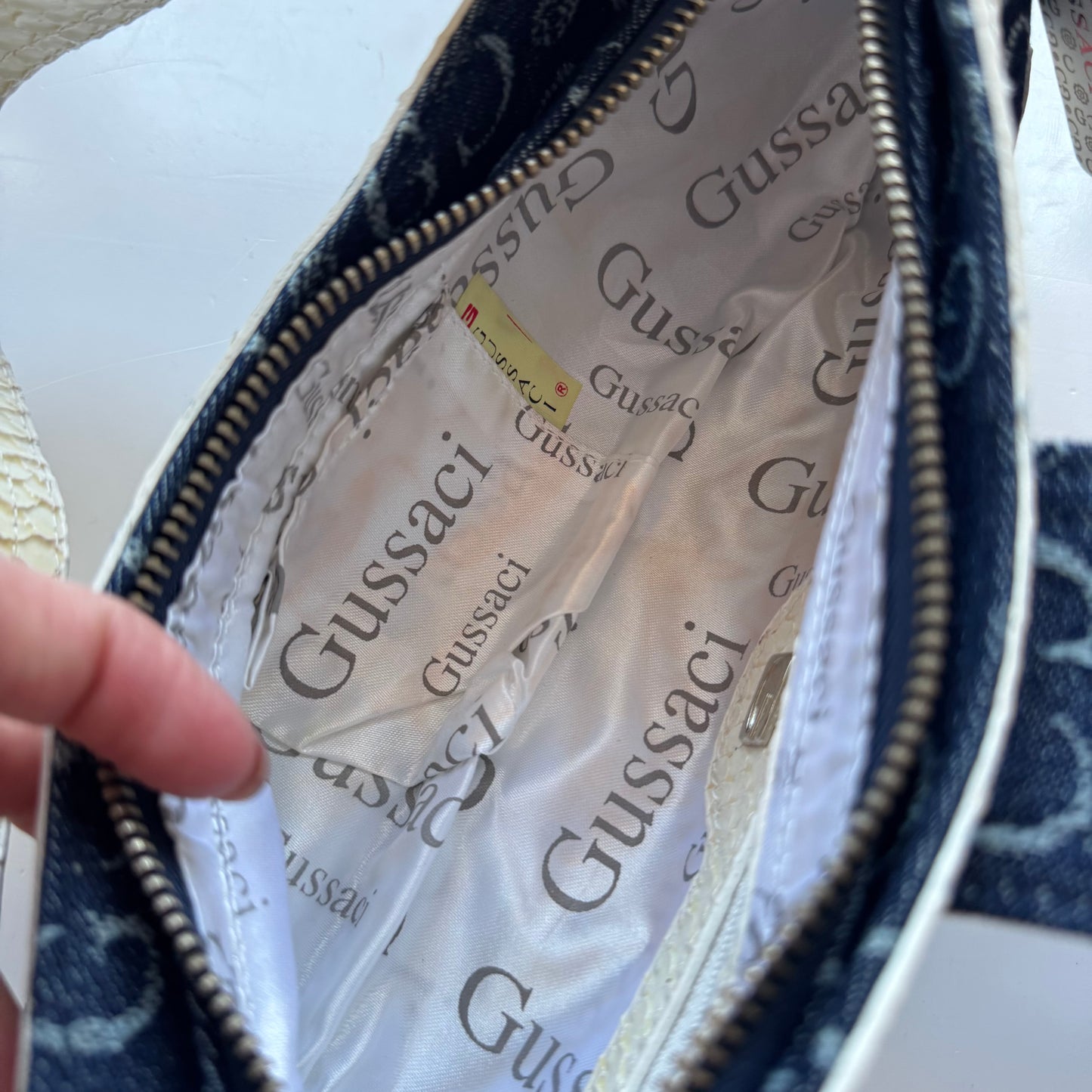 Gussaci Denim Shoulder Bag | New with tags