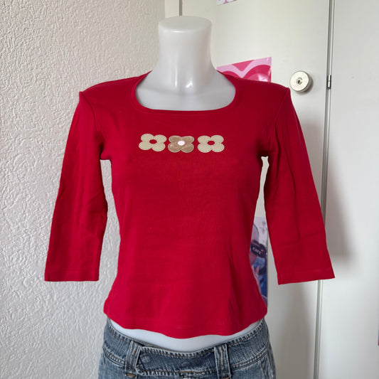 Cute red longsleeve (S)