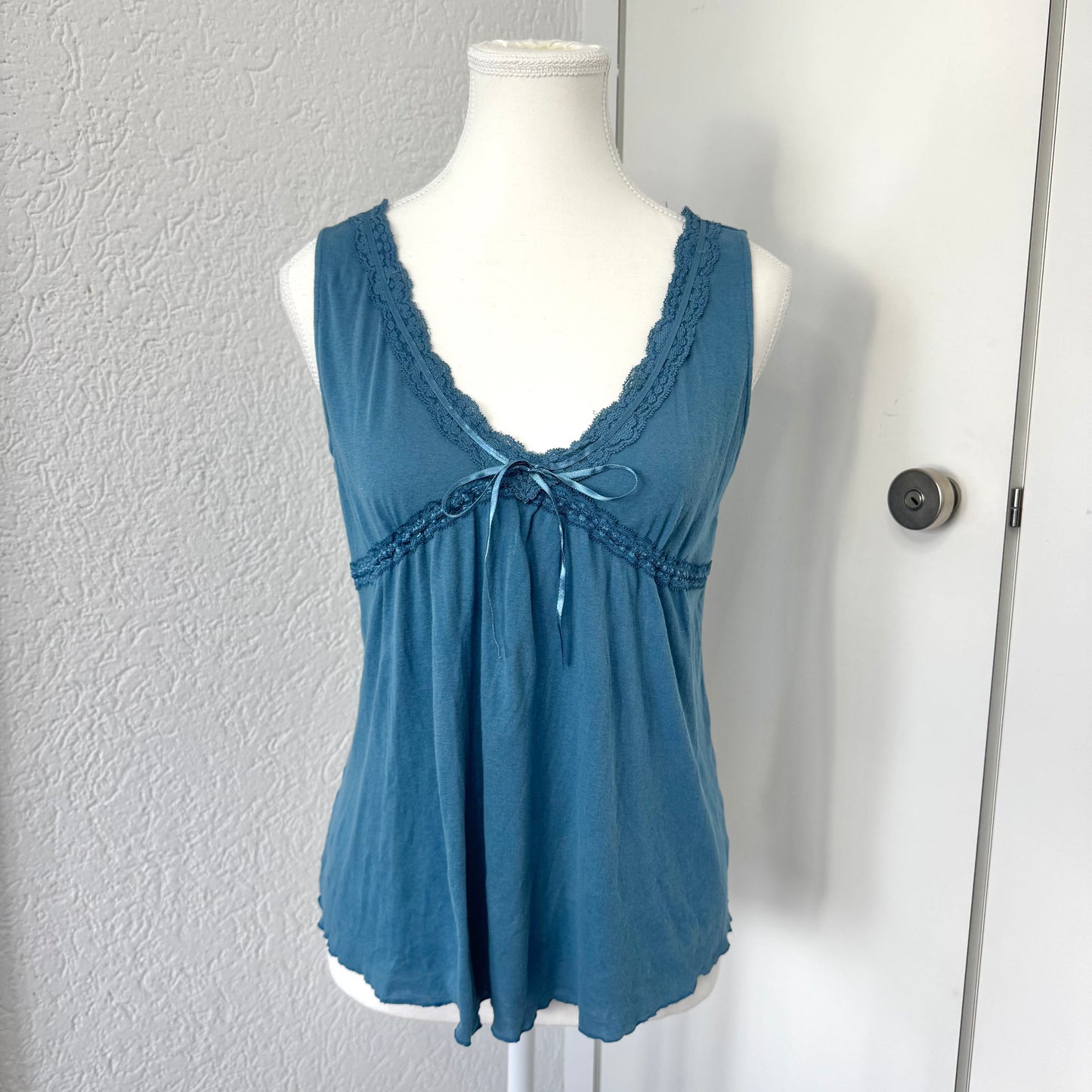 Blue Lace Babydoll Top (M)