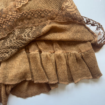 Unique Lace Layered Mini Skirt (S)