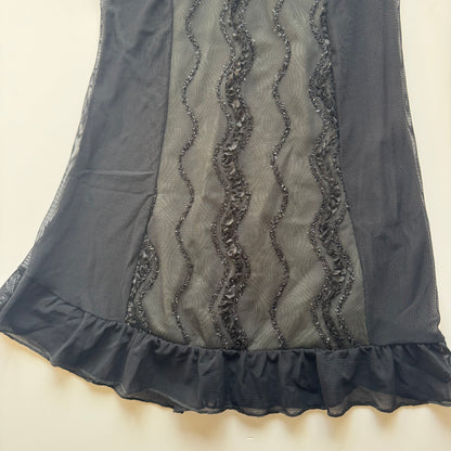 Black vintage slip dress (S)
