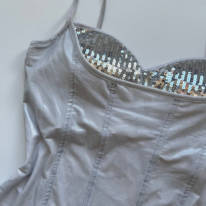 Silver Sequin Top (M)