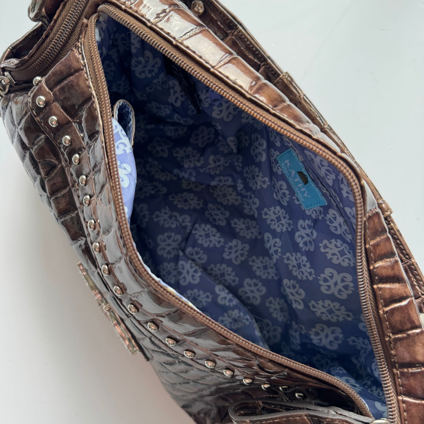 Brown Croc Vintage Bag