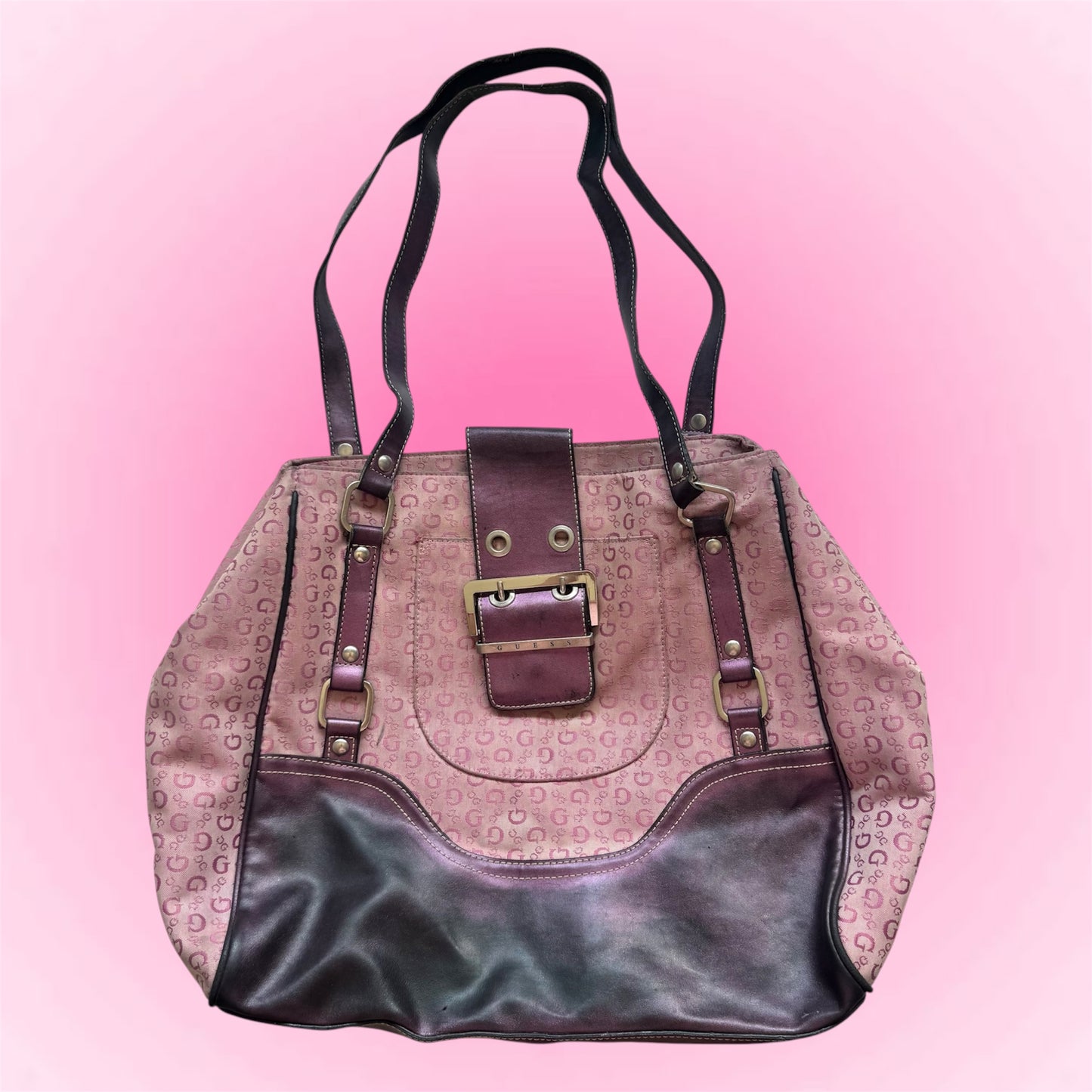 Pink Monogram Y2K Shoulder Bag