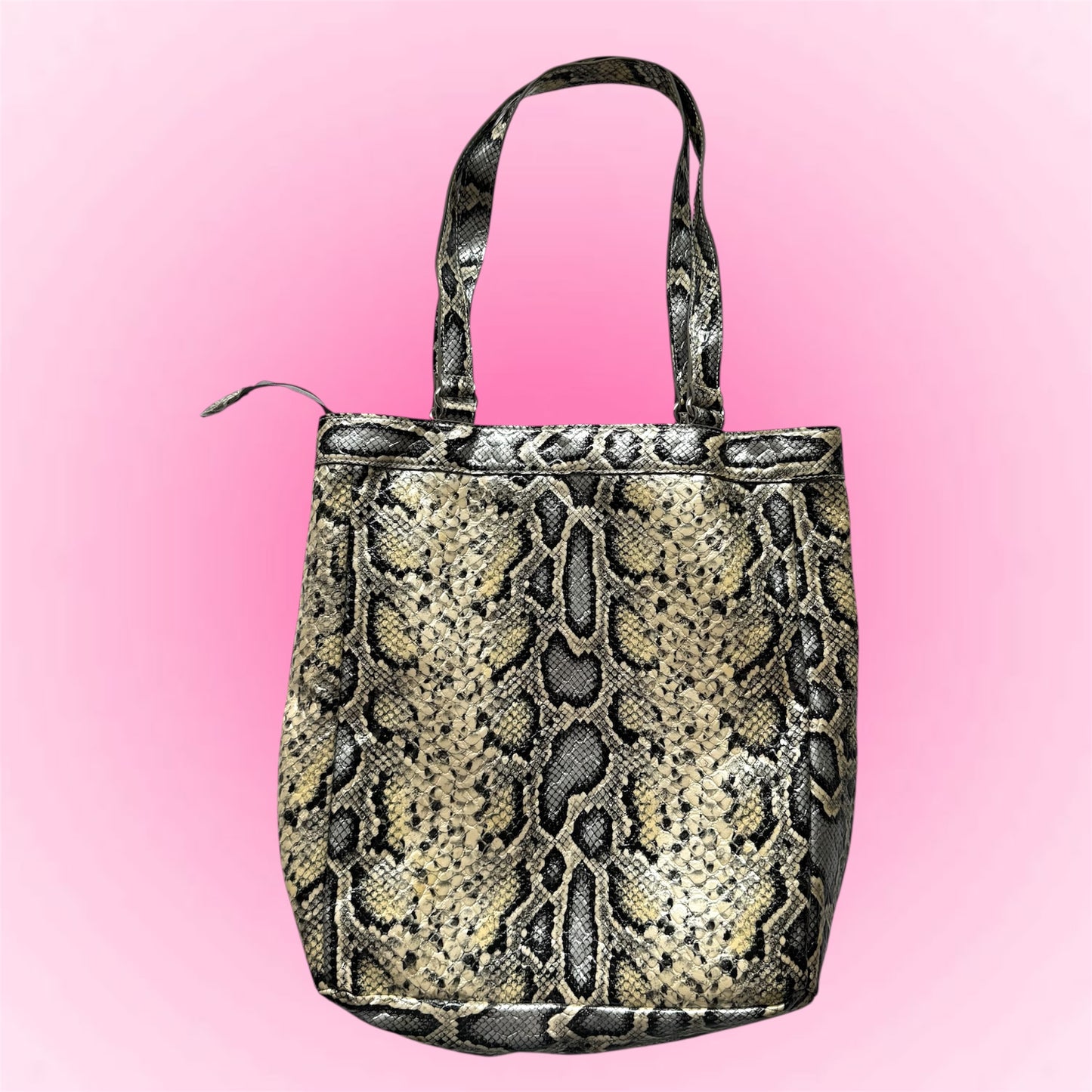 Snakeskin Print Tote Bag