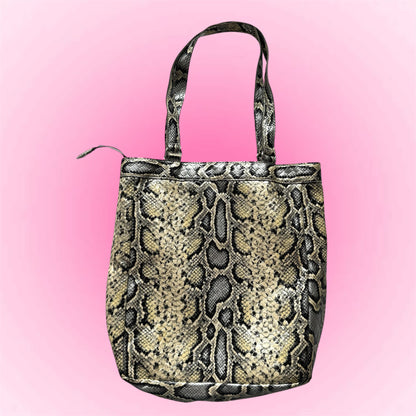 Snakeskin Print Tote Bag