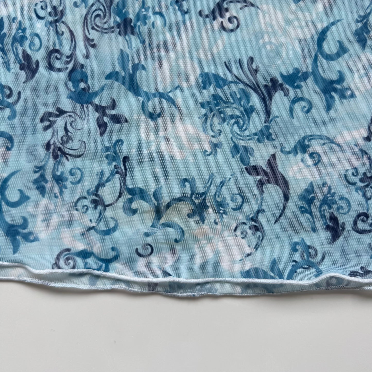 Blue Floral Sheer Cami Set (M)