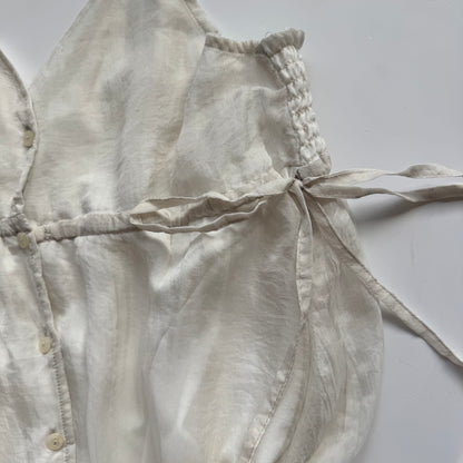 White Button Front Babydoll Cami (M)