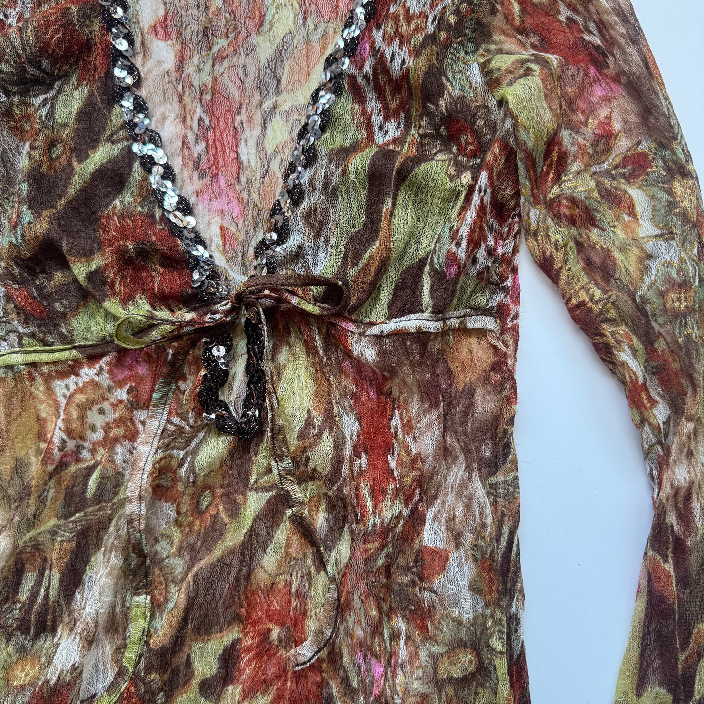 Vintage Mesh Floral Top (S)