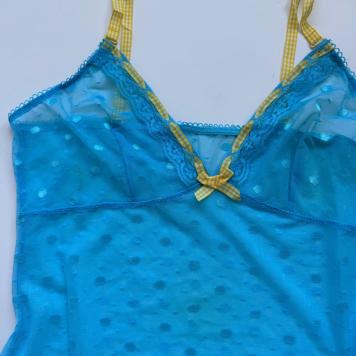 Blue Polka Dot Sheer Cami (S)