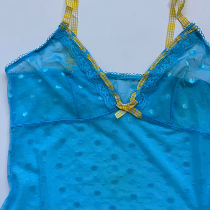 Blue Polka Dot Sheer Cami (S)