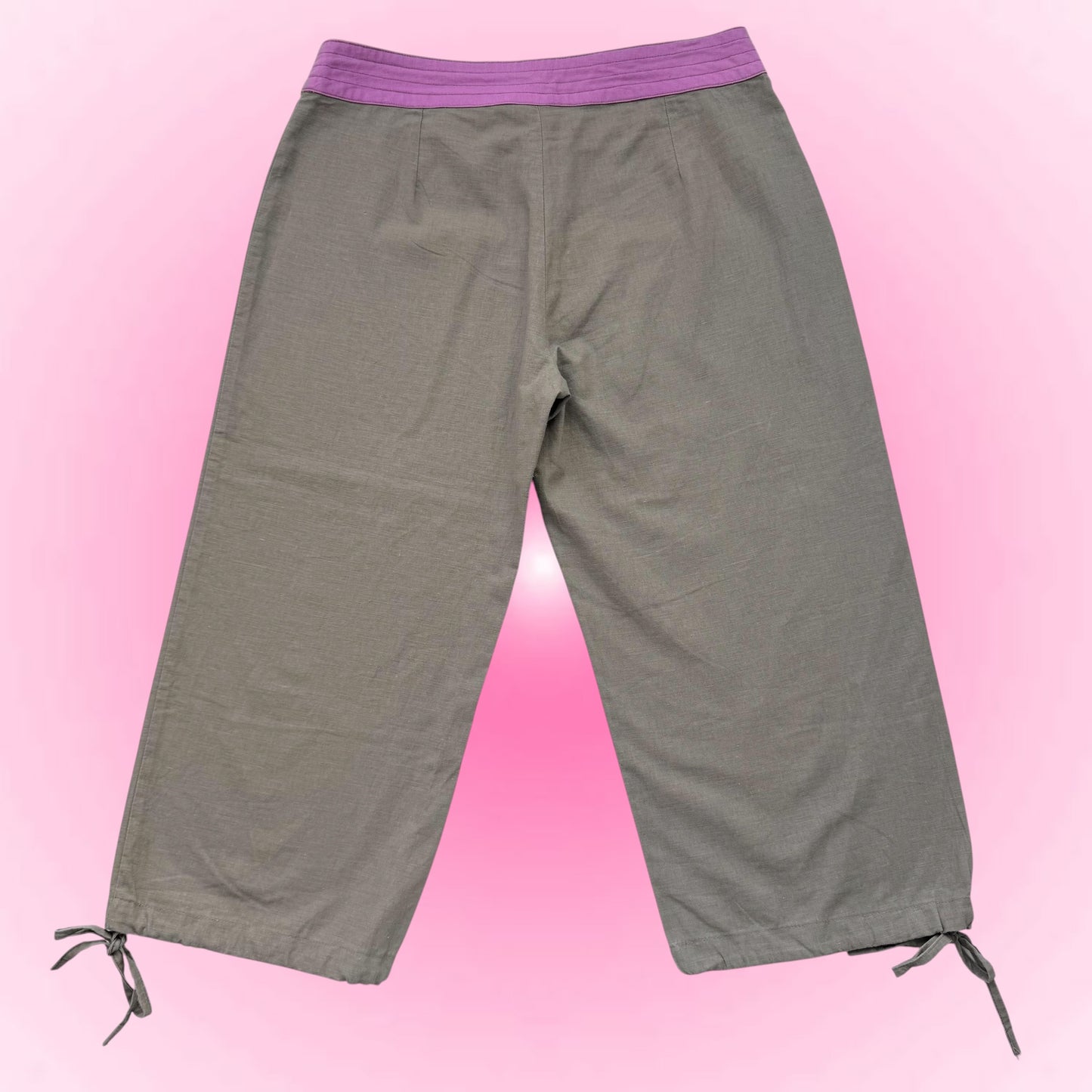 Green Low-Rise Y2k Capris (S)