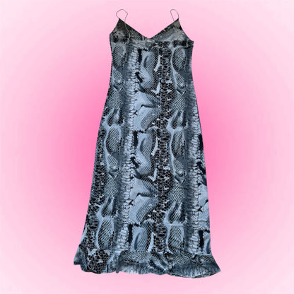 Grey snake print dress (S)