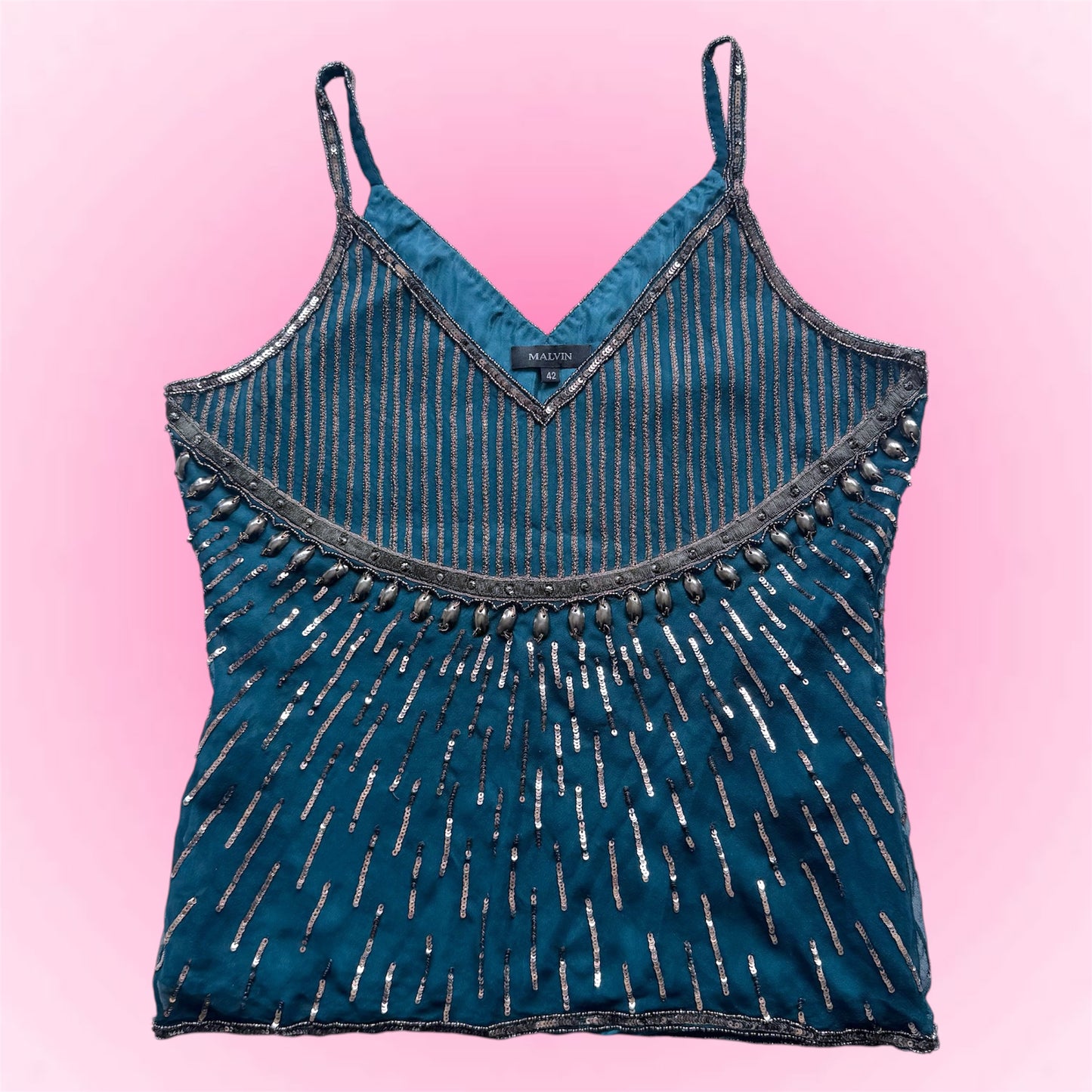 Beaded Silk Camisole (M)