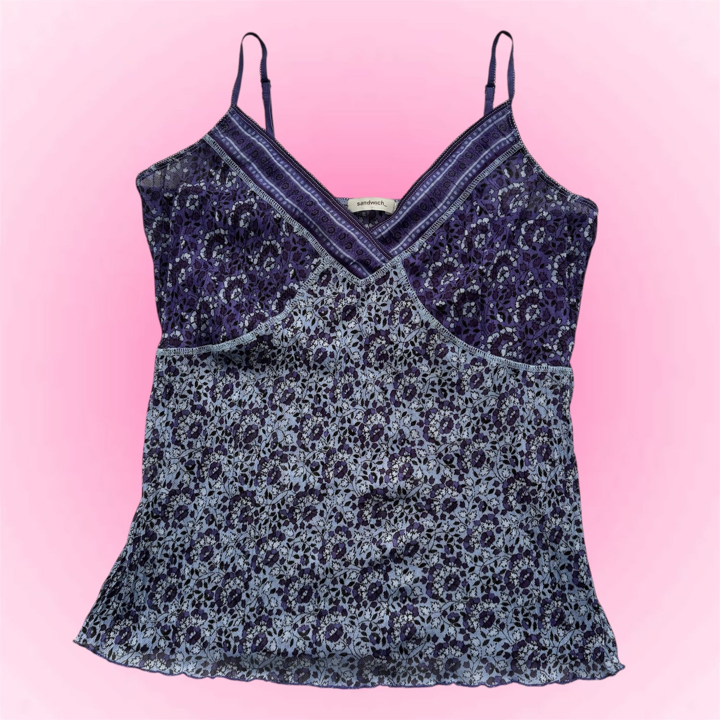 Blue vintage cami Top (M)
