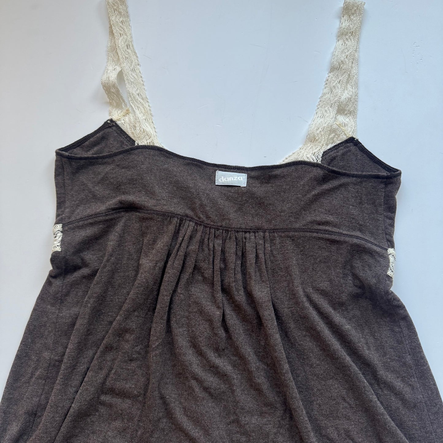 Brown Lace Trim Camisole (M)