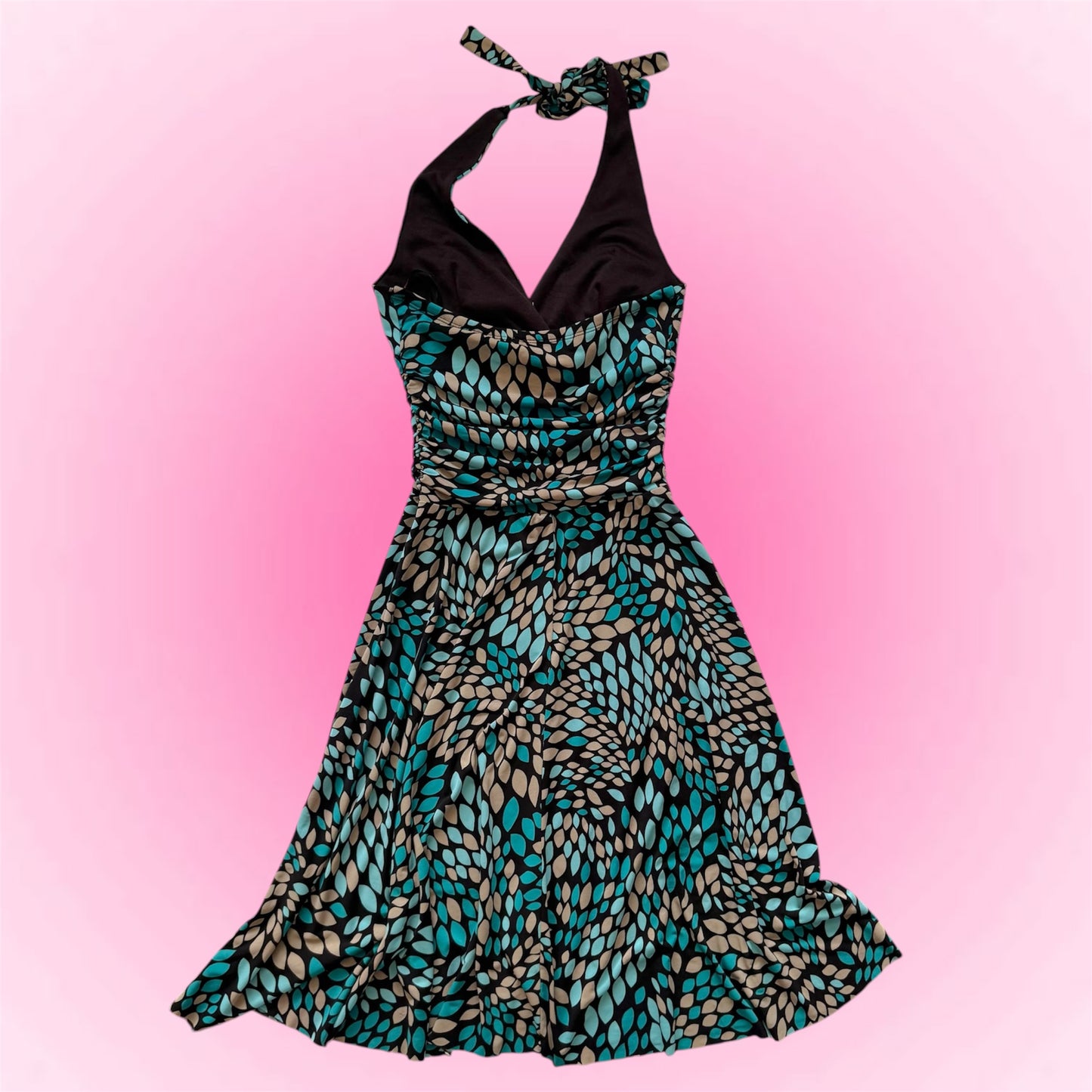 Vintage Abstract Neckholder Dress (S)