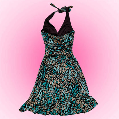 Vintage Abstract Neckholder Dress (S)