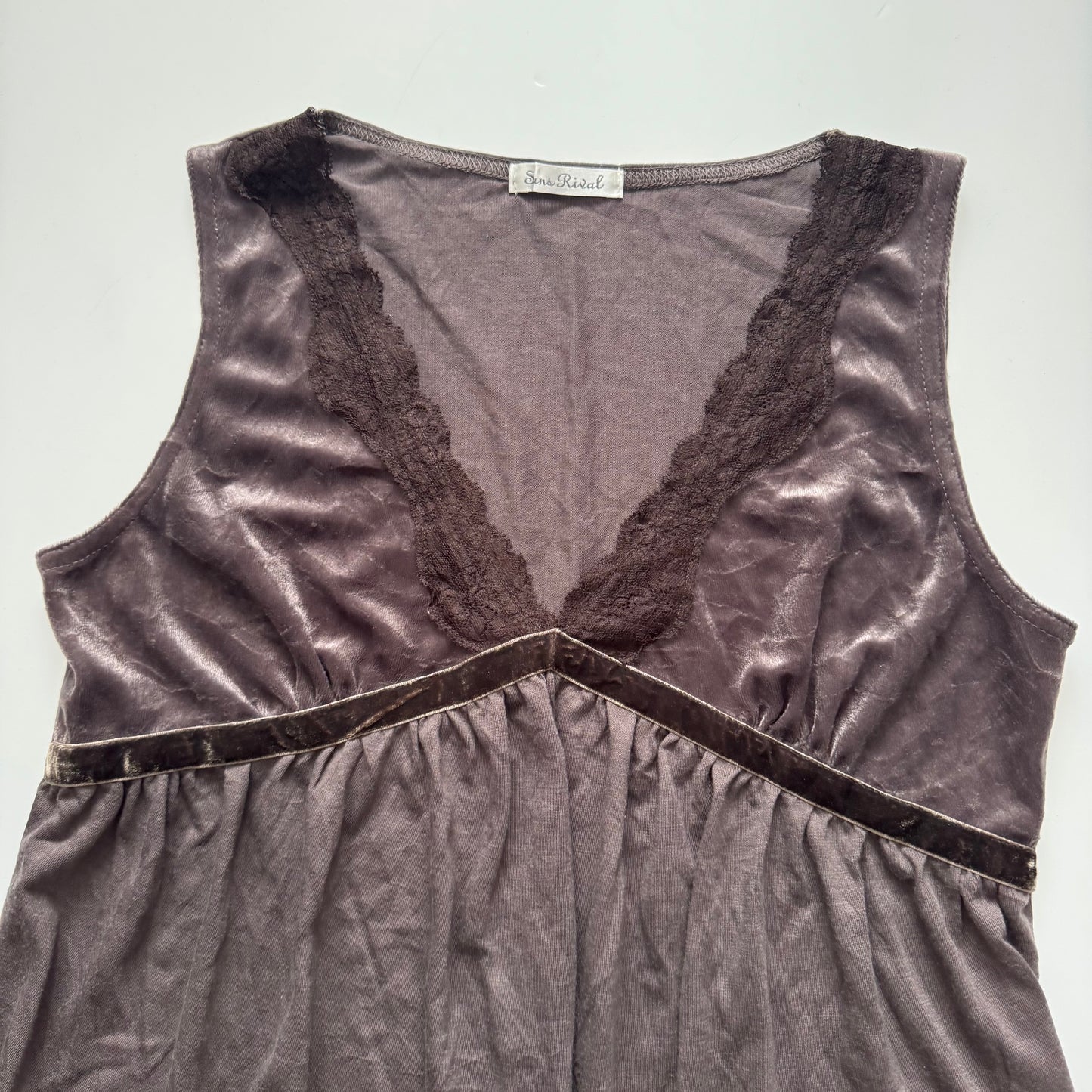 Brown babydoll top (M)