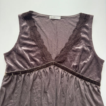 Brown babydoll top (M)