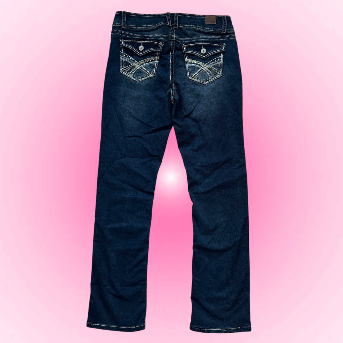 Dark Blue Embroidered Jeans (S/M)