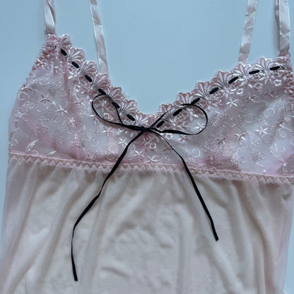 Pink Lace Y2K Cami (S/M)