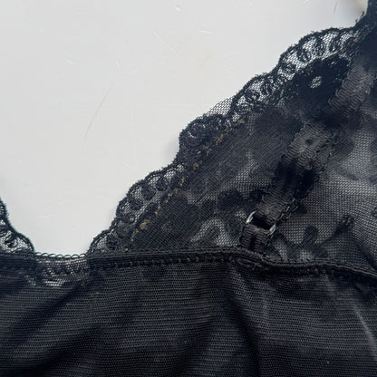 Black Sheer Lace Babydoll Cami (S)